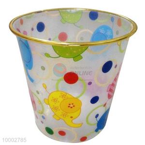 Plastic Floral Trash <em>Can</em>