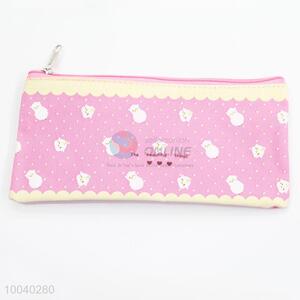 Pink long cotton&jute <em>coin</em> <em>purse</em> change <em>purse</em> pen bag