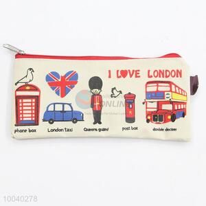 London style cotton&jute material <em>coin</em> <em>purse</em> pencil bag for girls