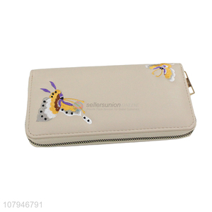 Fashion products butterfly pattern durable long <em>wallet</em> for lady