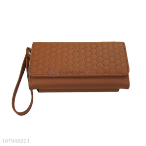 Factory price simple style pu <em>wallet</em> purse wrist <em>wallet</em>