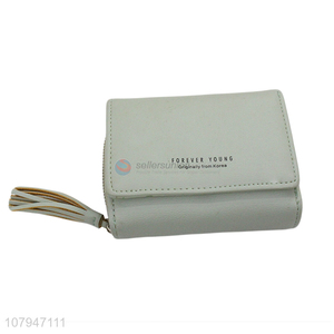 Fashion products mini short style women zipper <em>wallet</em> with tassel