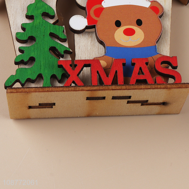 Hot sale wooden christmas hanging ornaments