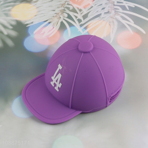 Wholesale fun basketball cap shaped silicone <em>coin</em> pouch change <em>purse</em>