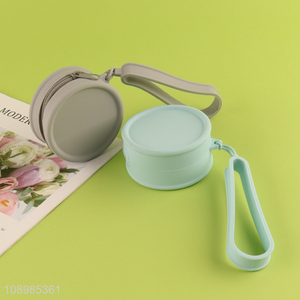 China wholesale round portable mini <em>coin</em> <em>purse</em> for sale