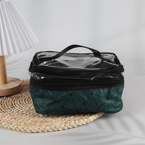 High Quality Portable PVC and PU Leather Travel <em>Cosmetic</em> Toiletry <em>Bag</em>