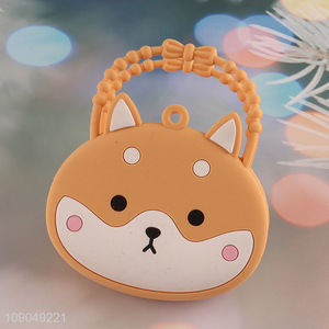 Best sale portable cartoon puppy silicone pocket <em>coin</em> <em>purse</em> wholesale