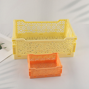 Wholesale Collapsible Plastic <em>Storage</em> <em>Basket</em> Stackable Plastic <em>Storage</em> Crates
