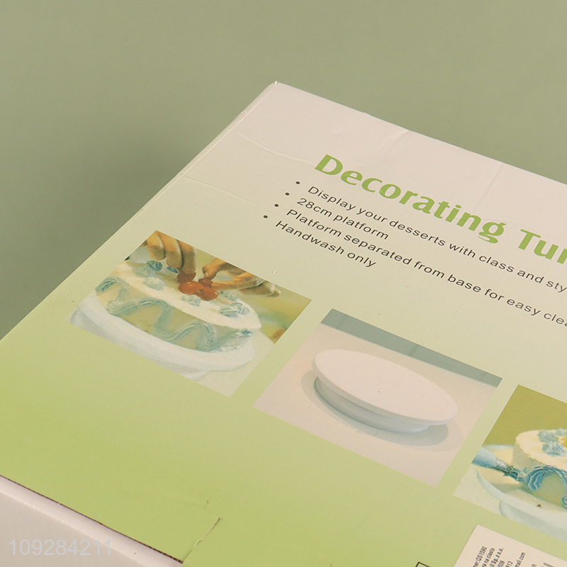 New arrival round plastic cake decorating turn table