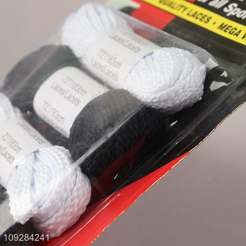 Online wholesale black white anti-slip sports shoes laces