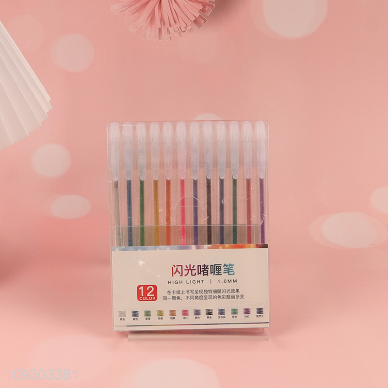 Popular products multicolor glitter pen dual tip marker