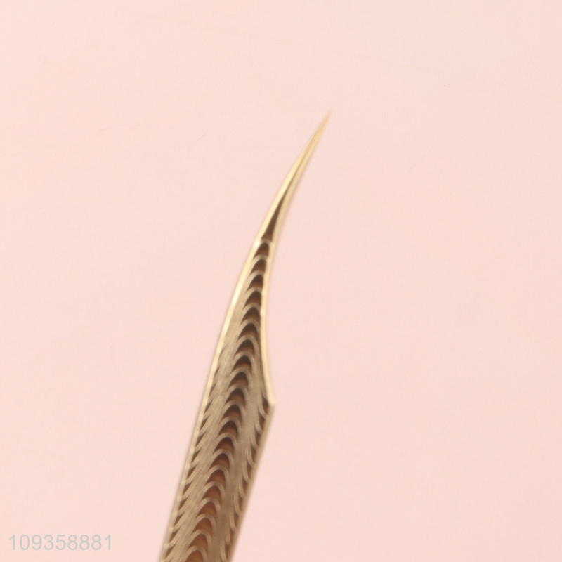 China wholesale golden eyelash tool false eyelash tweezers