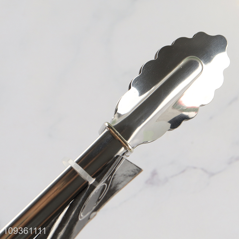 Low price 7-inch stainless steel food  tongs