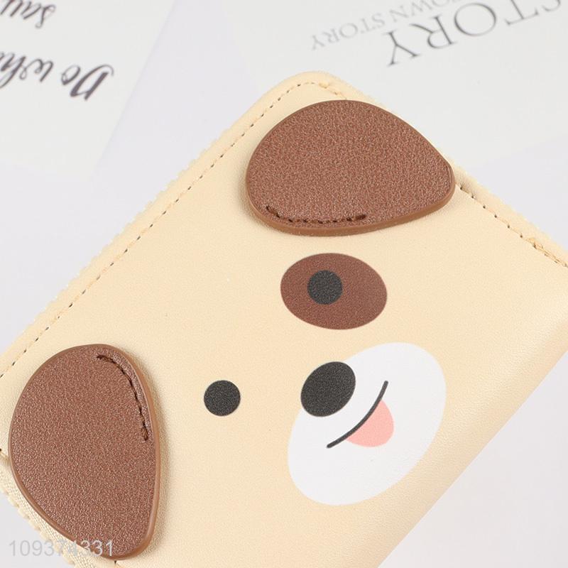New arrival cartoon puppy girls cute leather wallet