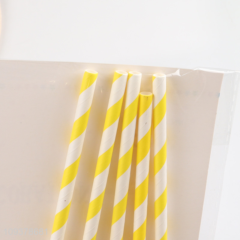 Low price cartoon bee paper straw drinking straw