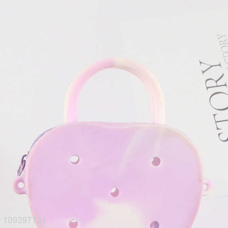 China factory heart shape silicone coin purse