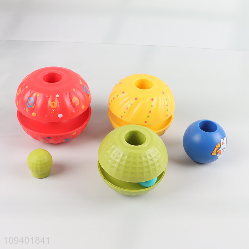 China supplier rotating ball stacking toy kids educational toy