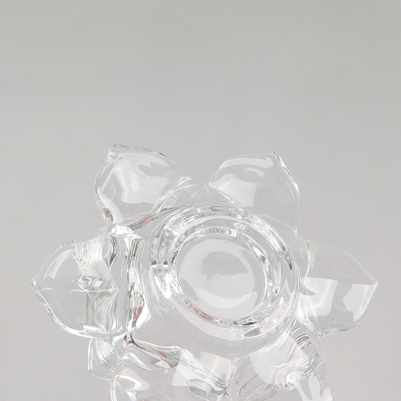 Low price clear glass candle holder for sale