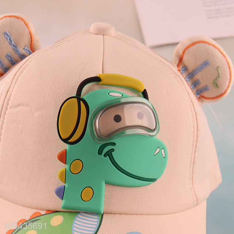Hot selling cartoon dinosaur kids baseball cap peaked hat