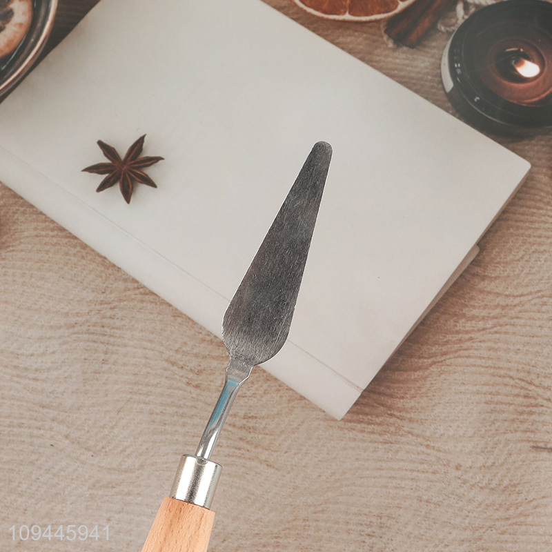 Top selling palette knife painting knife with wooden handle